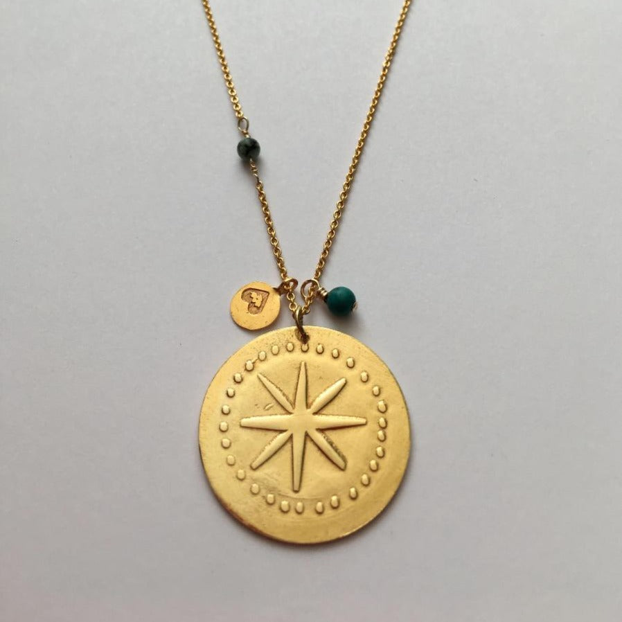par coeur médaille étoile vermeil