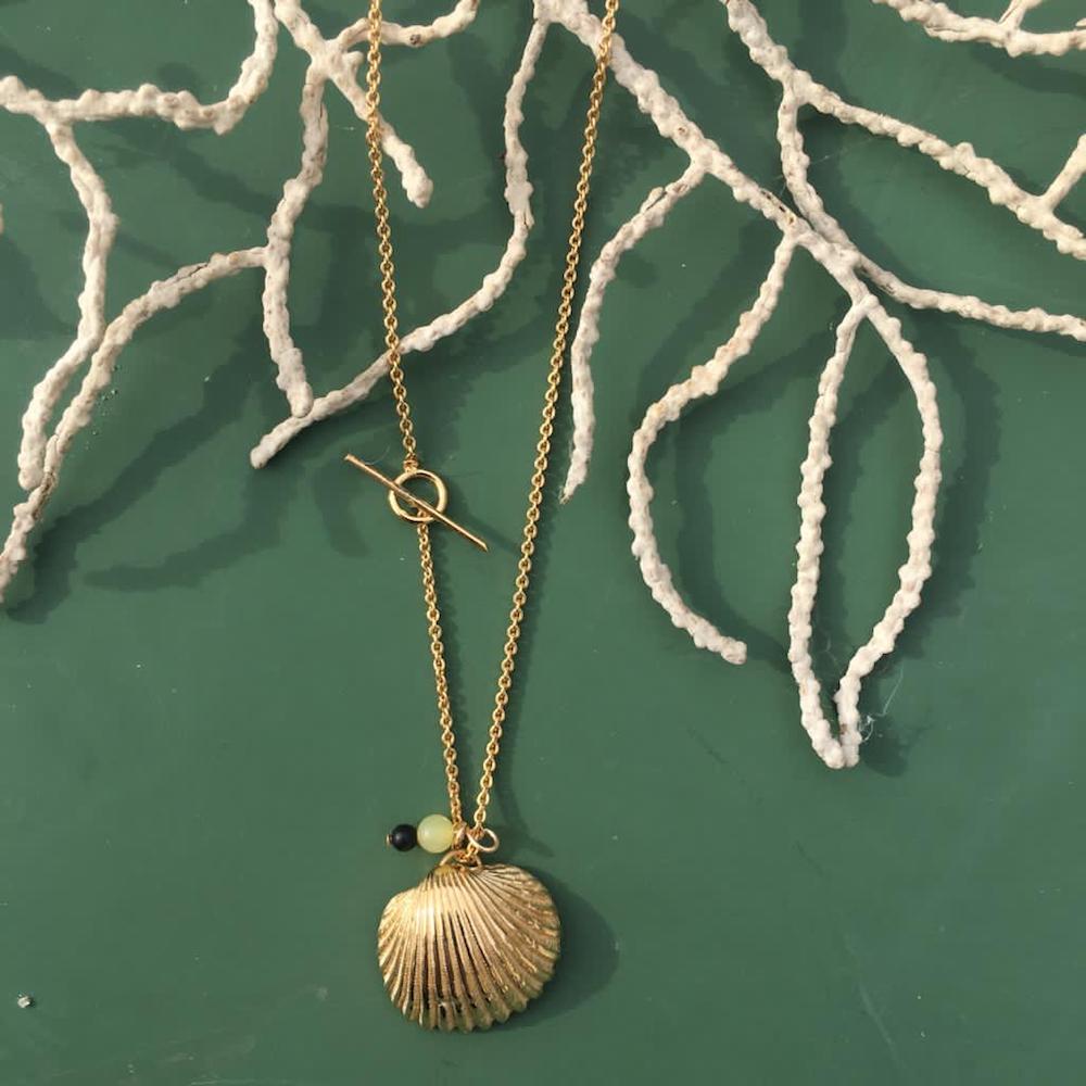 collier coquillage vermeil par coeur