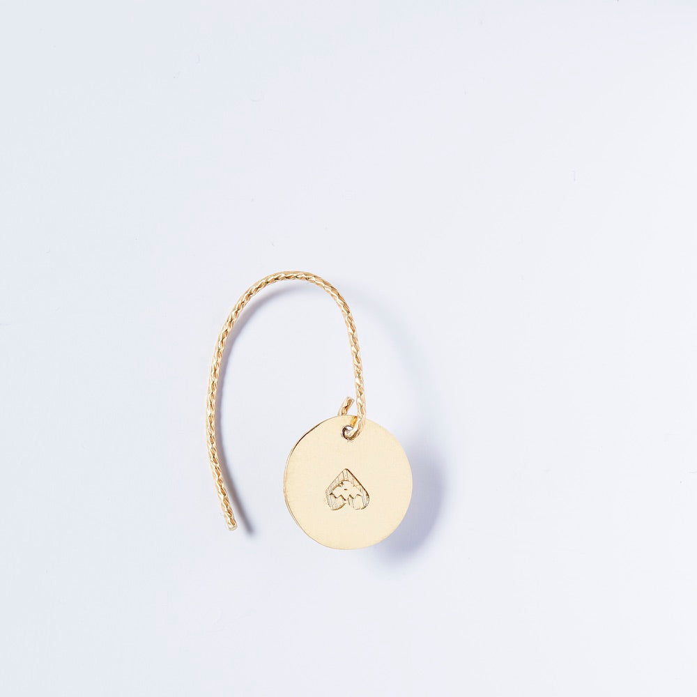 boucles d'oreille par coeur petit coeur dormeuse