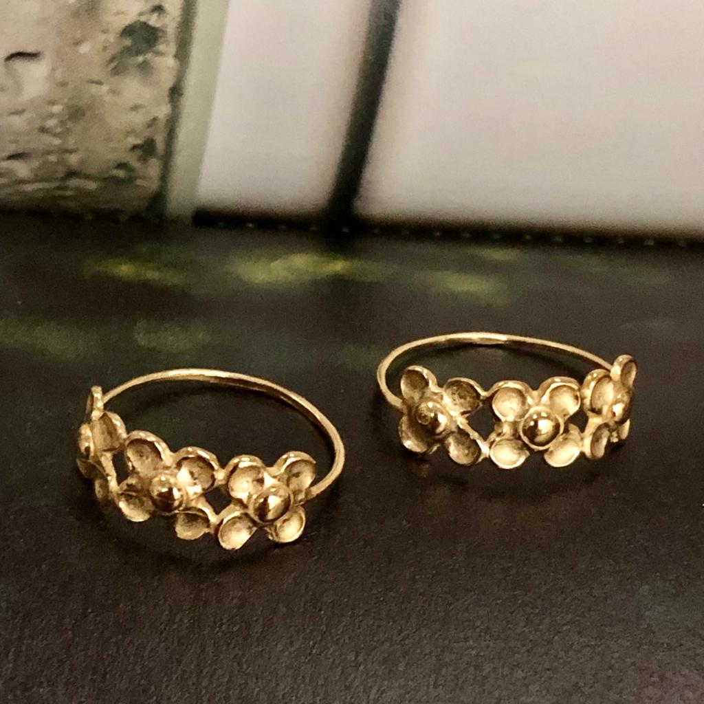 bague aster vermeil