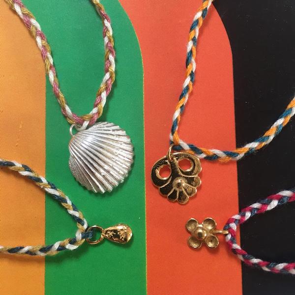 par coeur bracelet tressé