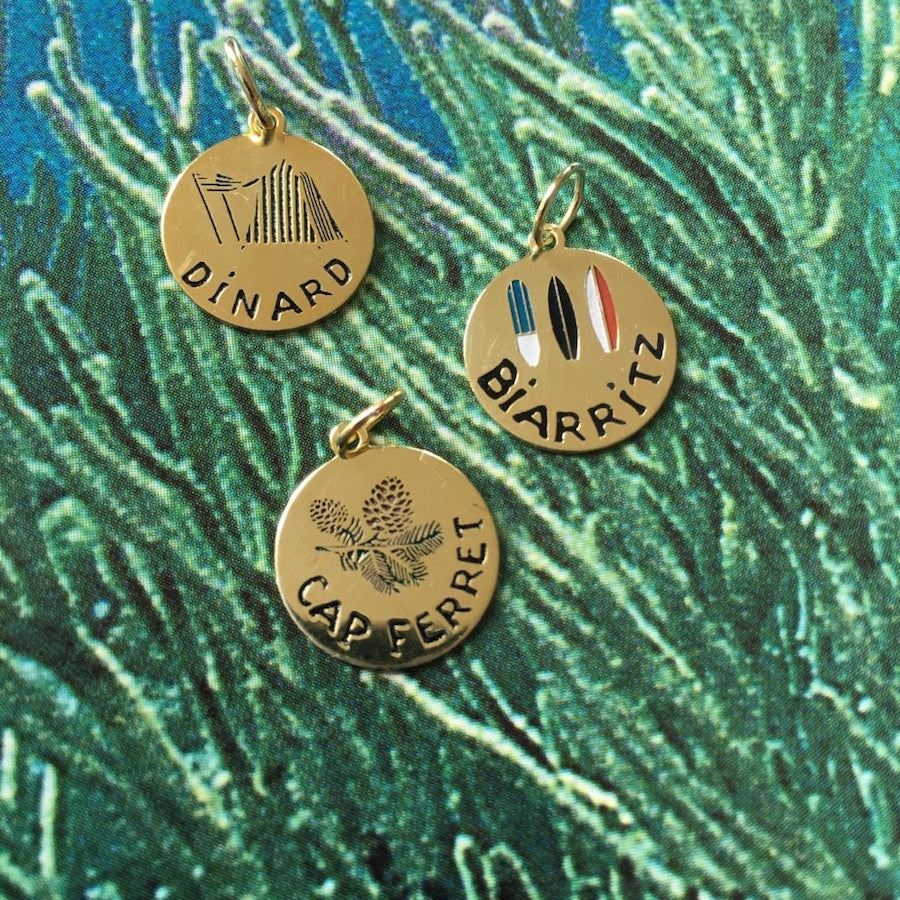 par coeur médaille voyage émaillée