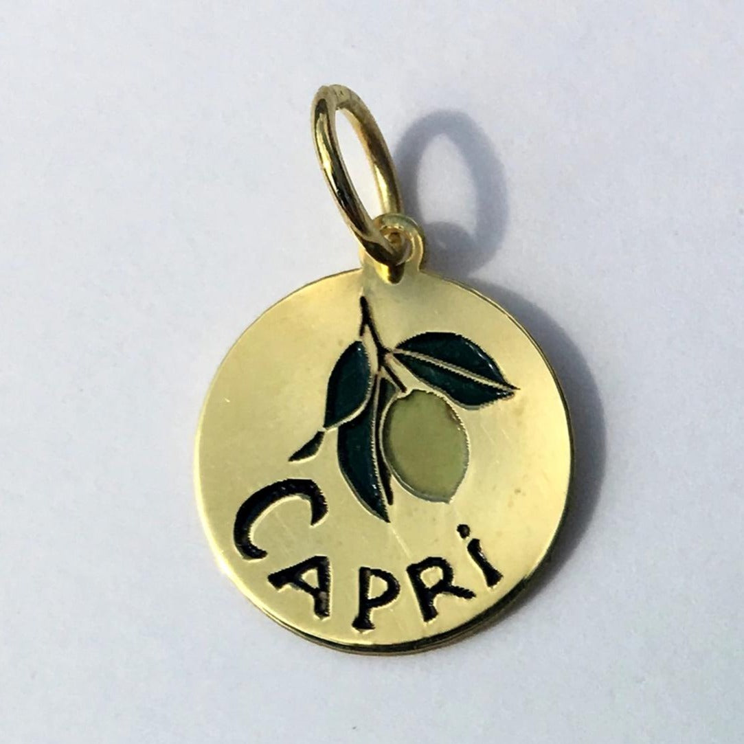 par coeur médaille voyage émaillée capri