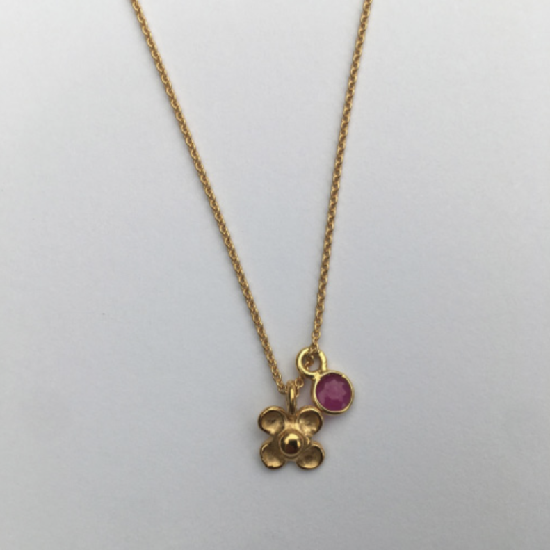 collier aster par coeur