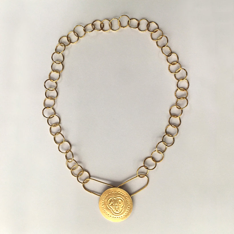 Collier Ilio Médaille Ti Amo vermeil par coeur