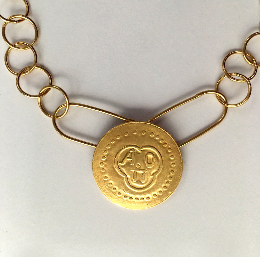 Collier Ilio Médaille Ti Amo vermeil par coeur