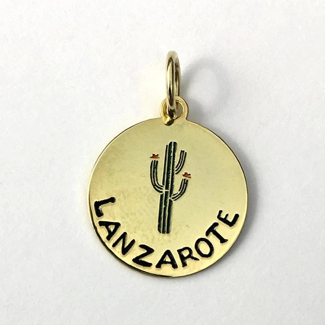 par coeur médaille émaillée lanzarote