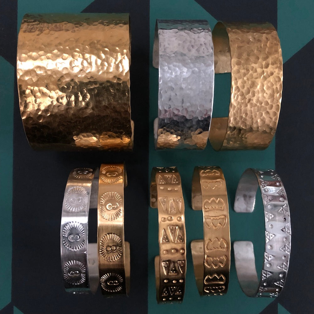 manchette martelée argent par coeur