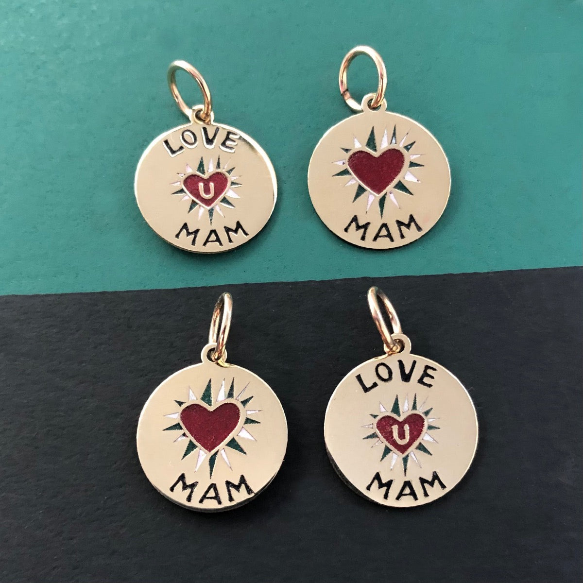 medaille fete des meres or 9k par coeur