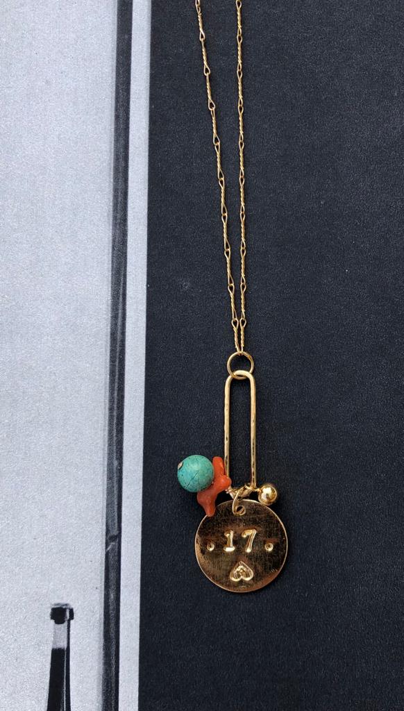 casino necklace in vermeil par coeur
