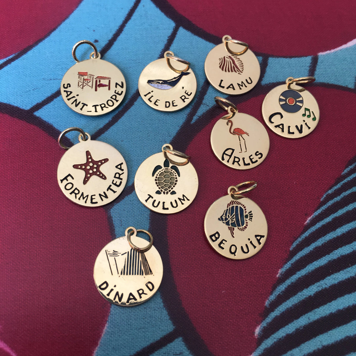 par coeur médaille voyage émaillée 