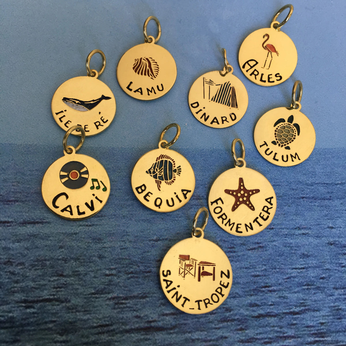 par coeur médaille voyage émaillée 