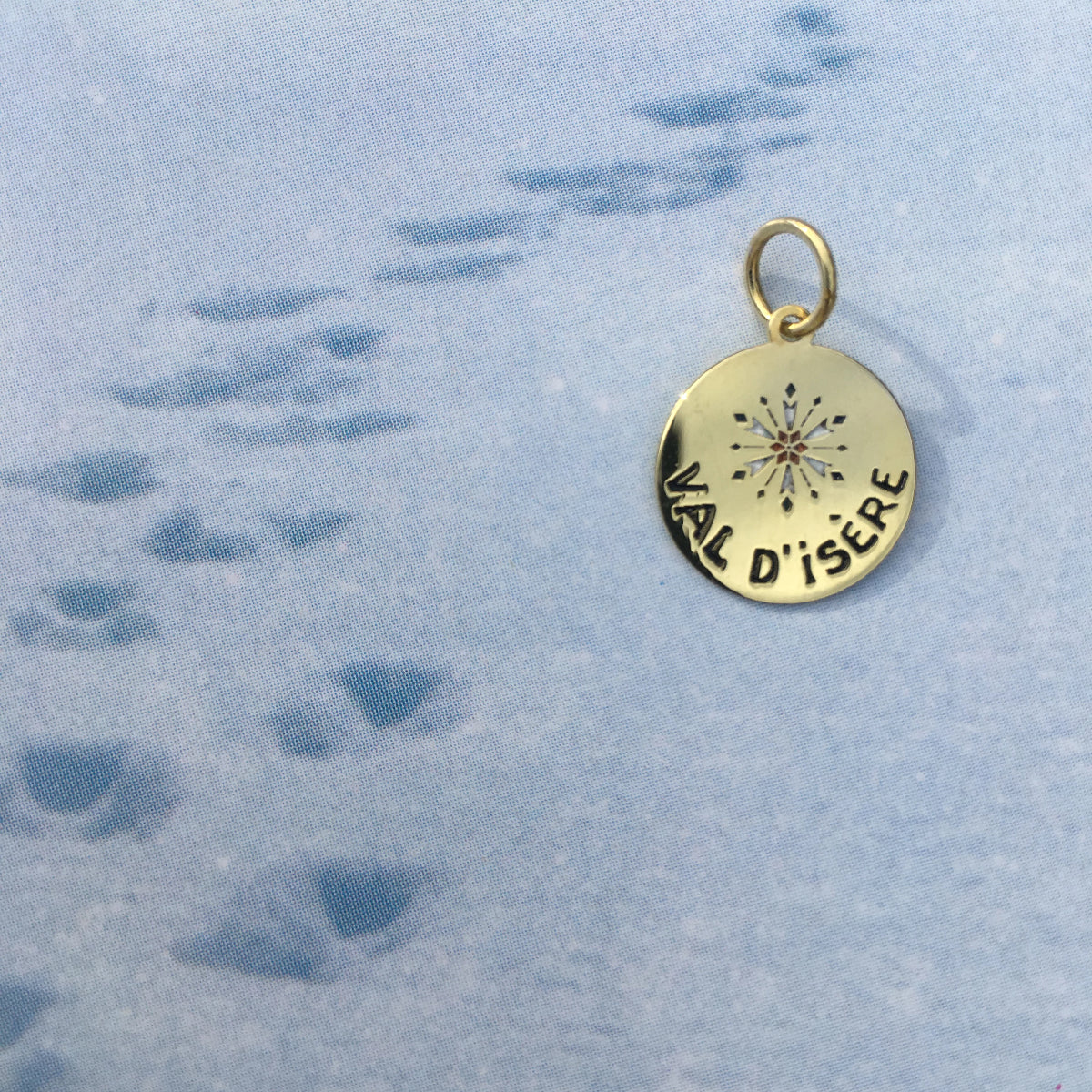 par coeur médaille voyage émaillée val d'isère