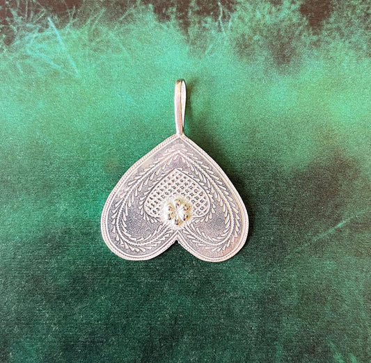 Pendentif Coeur à l'envers argent