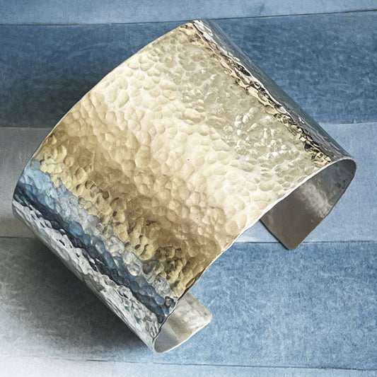 Manchette XL MARTELÉE argent