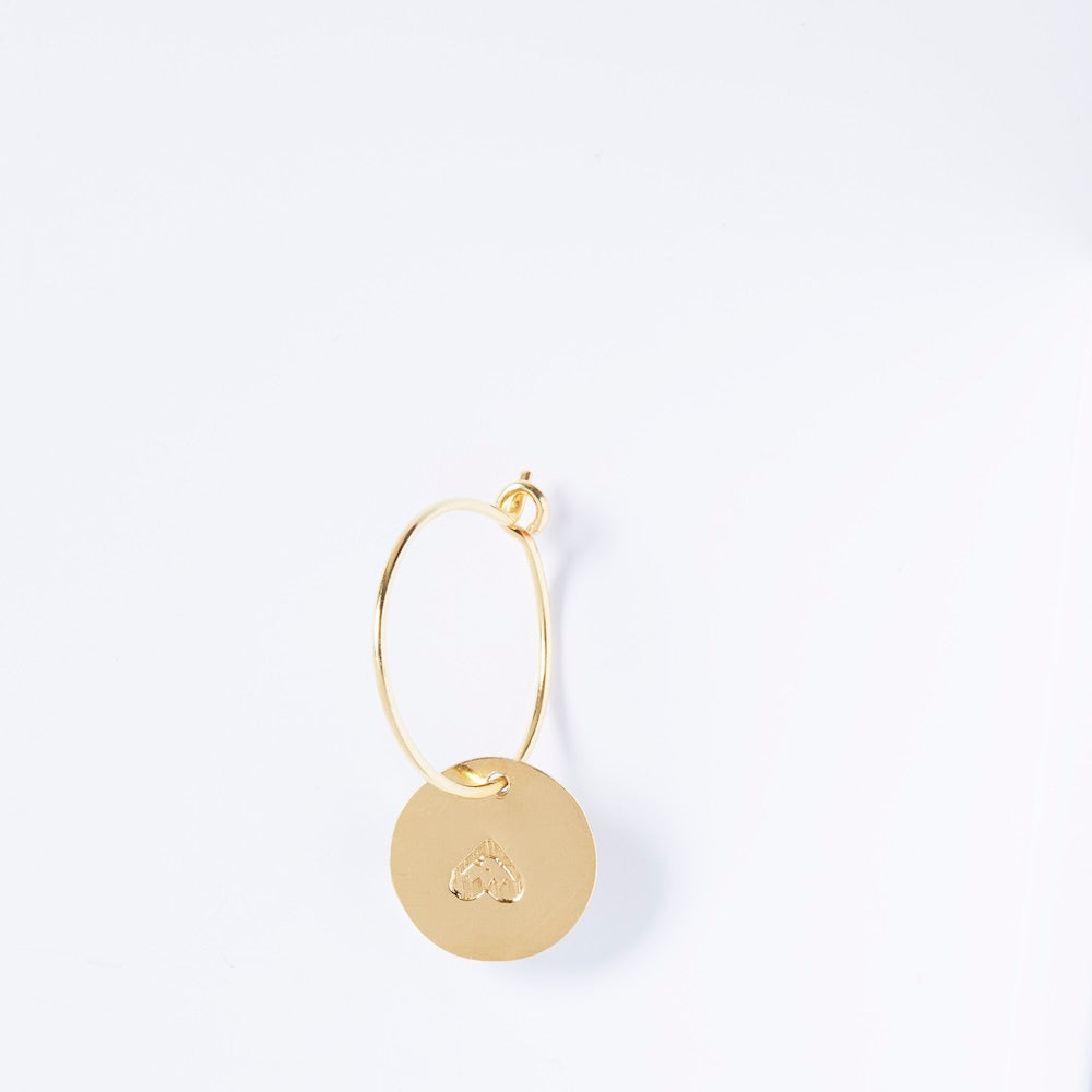 boucles d'oreilles par coeur petit coeur créoles