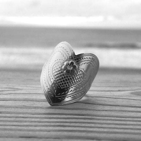 bague coeur  argent