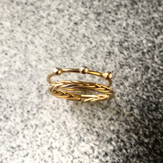 bague trio vermeil par coeur