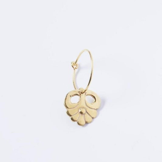 boucles d'oreilles par coeur fleurs créoles