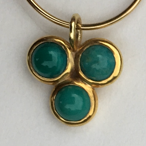 par coeur collier deia turquoise