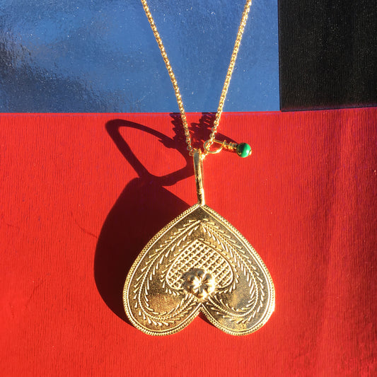 Collier COEUR A L'ENVERS en Or 18k