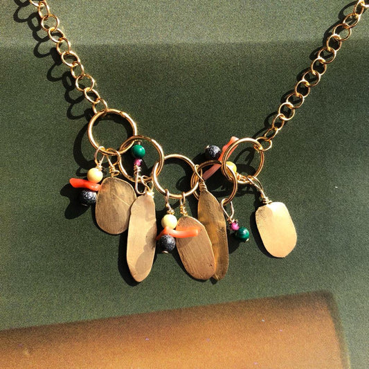 collier fetiche par coeur vermeil