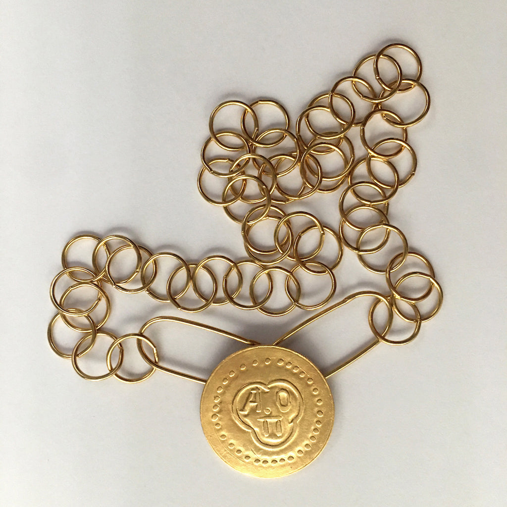 Collier Ilio Médaille Ti Amo vermeil par coeur