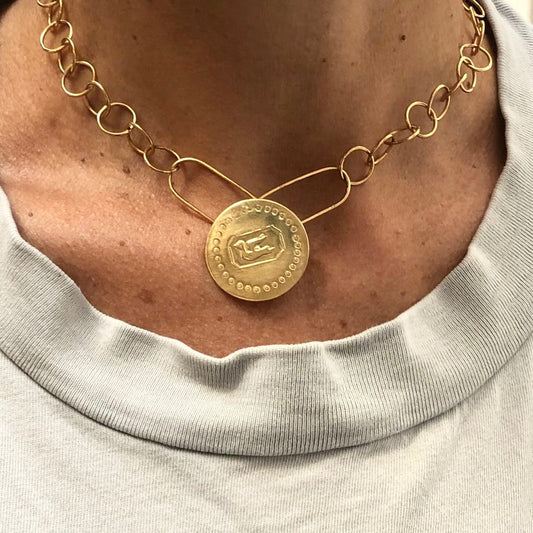 Collier Ilio Médaille Paloma vermeil par coeur