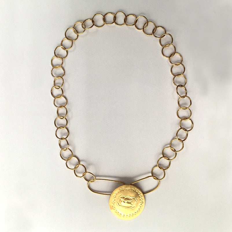 Collier Ilio Médaille Paloma vermeil par coeur