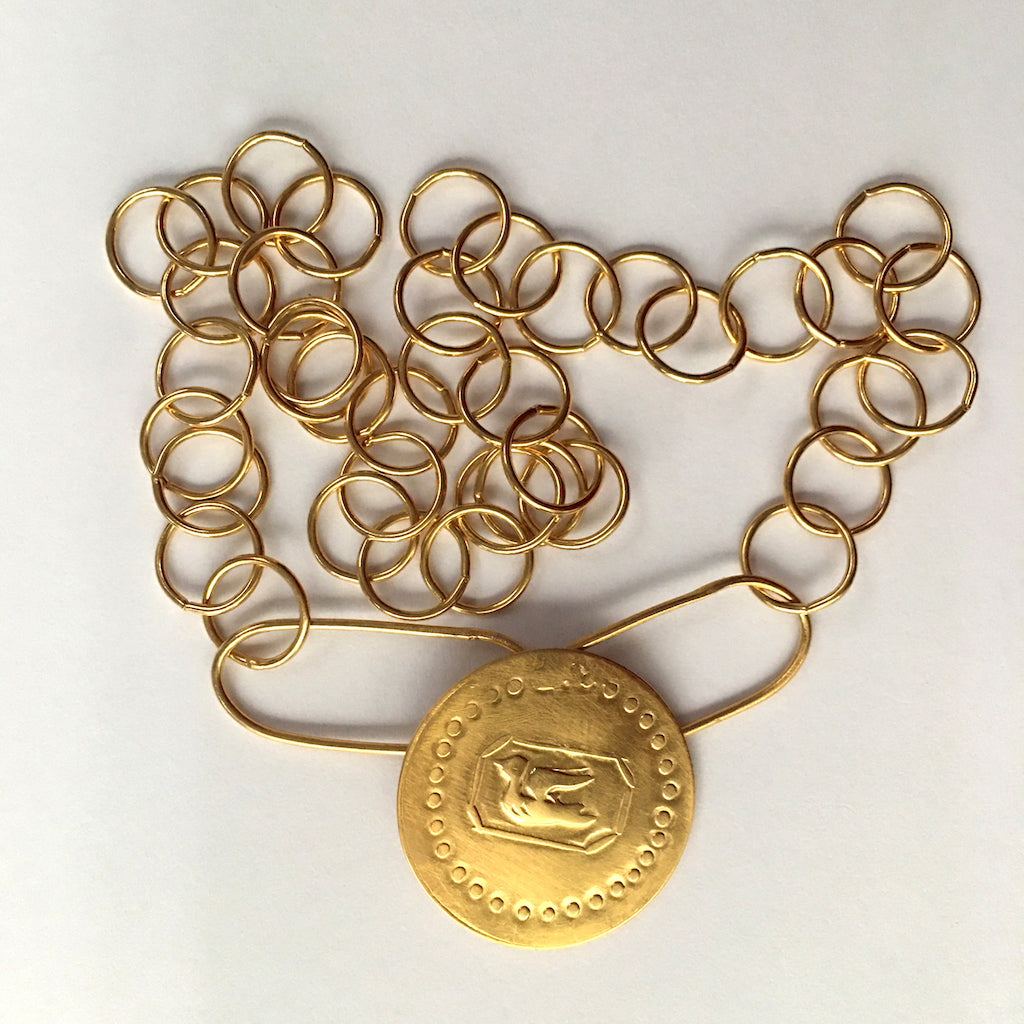 Collier Ilio Médaille Paloma vermeil par coeur