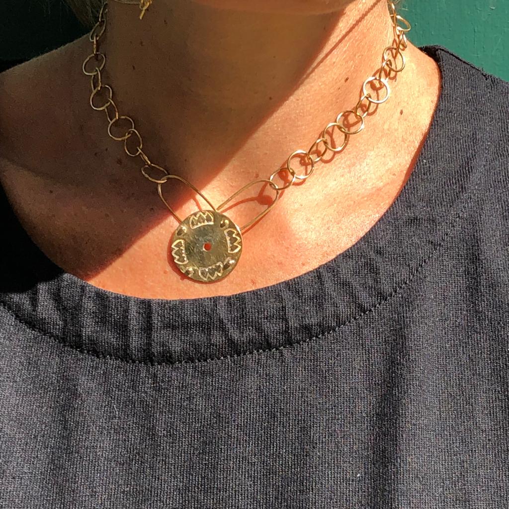 Collier ilio persée vermeil par coeur 