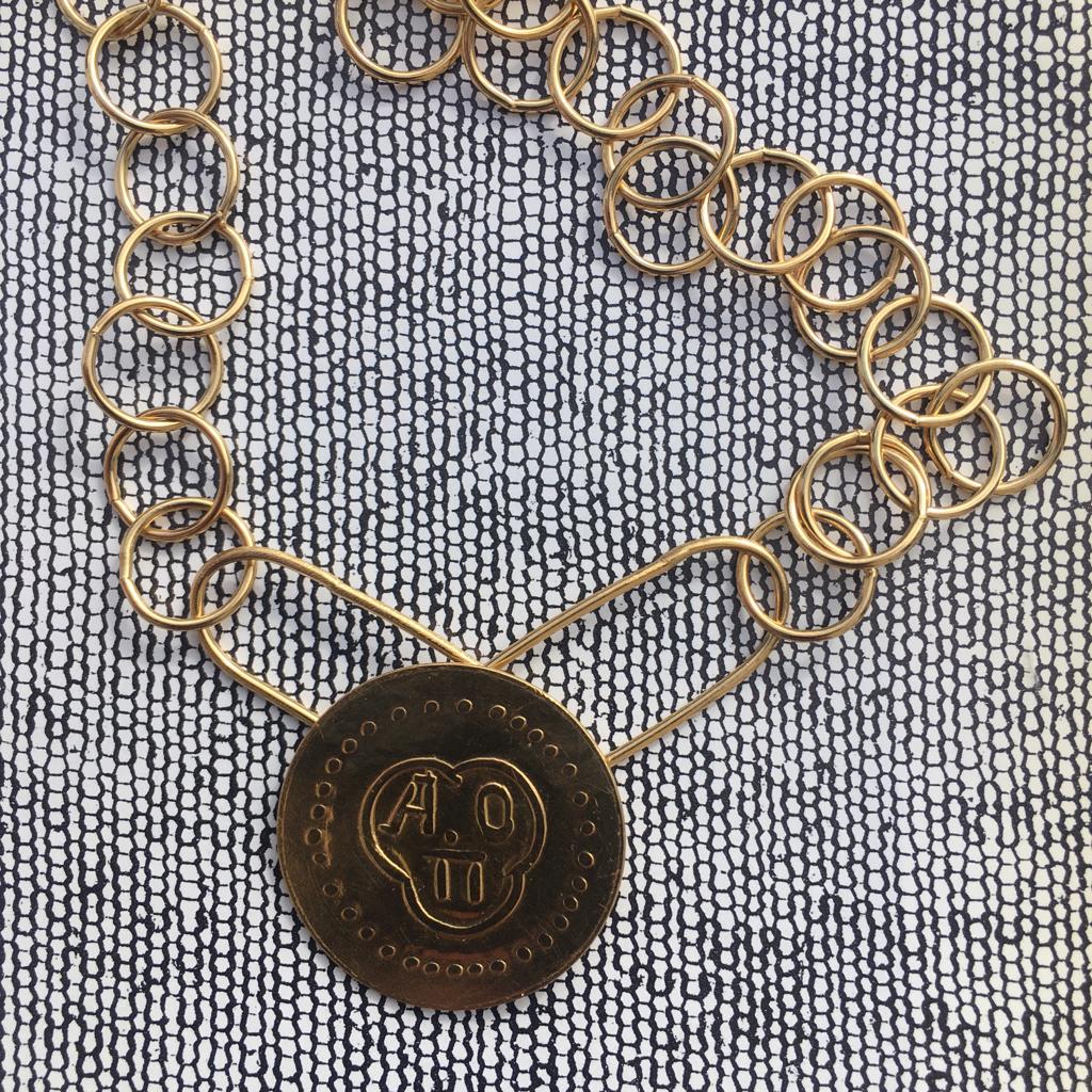 Collier Ilio Médaille Ti Amo vermeil par coeur
