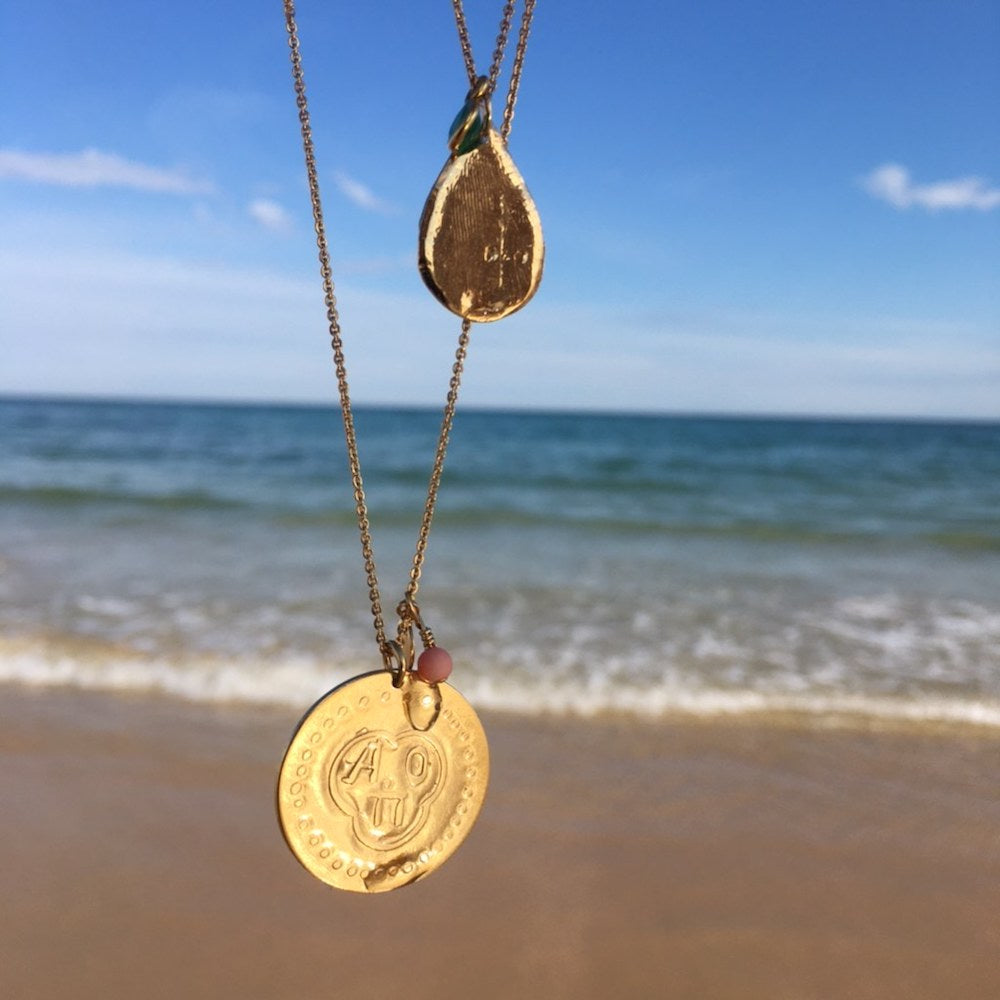 collier drop et médaille ti amo par coeur