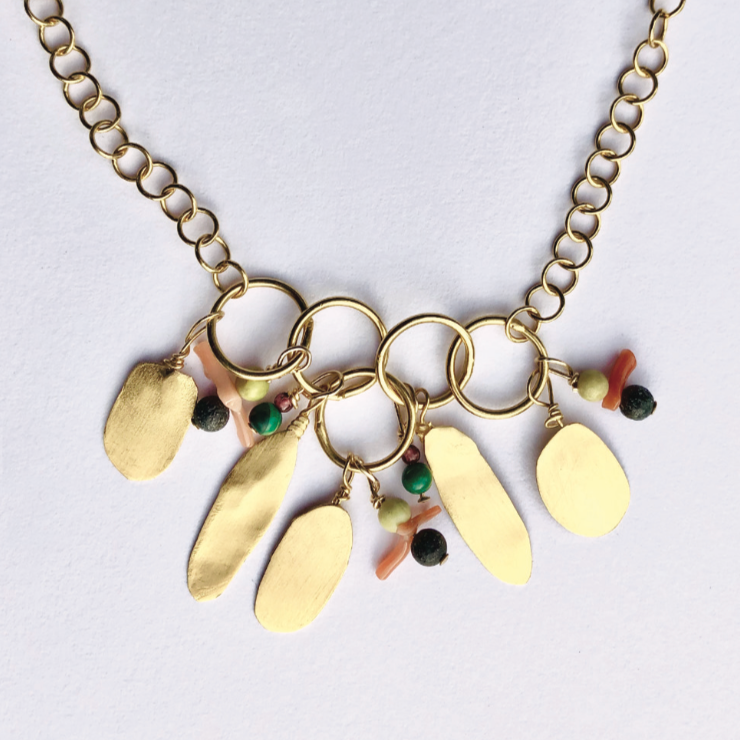 collier fetiche par coeur vermeil