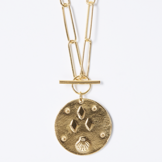 par coeur médaille coquillages 