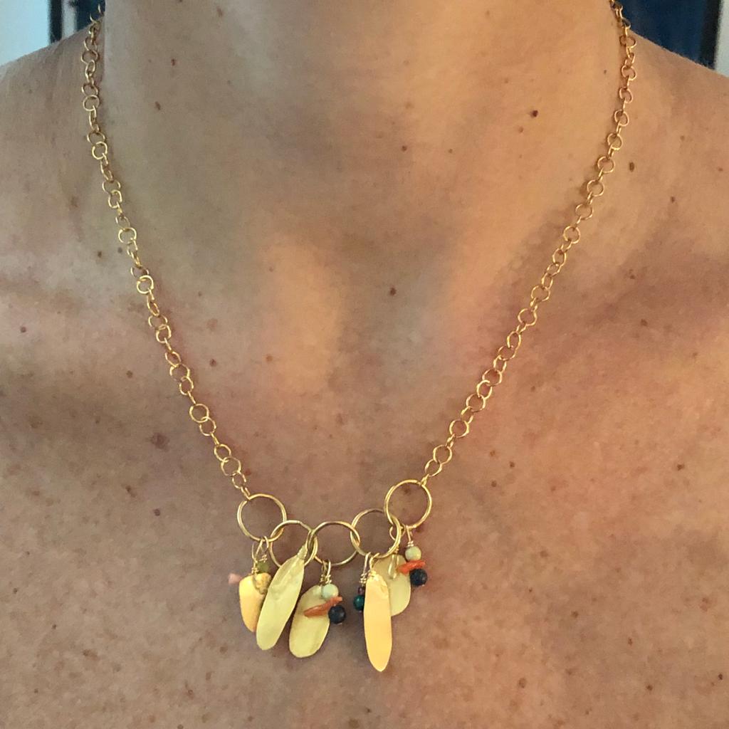 collier fetiche par coeur vermeil