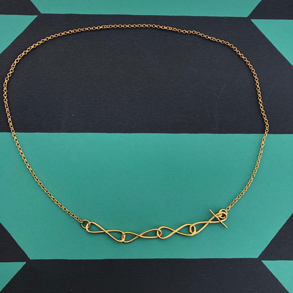 collier entrelace vermeil par coeur